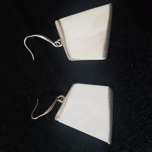 Vintage RLM SOHO Opalescent Silver Tone Pierced Earrings